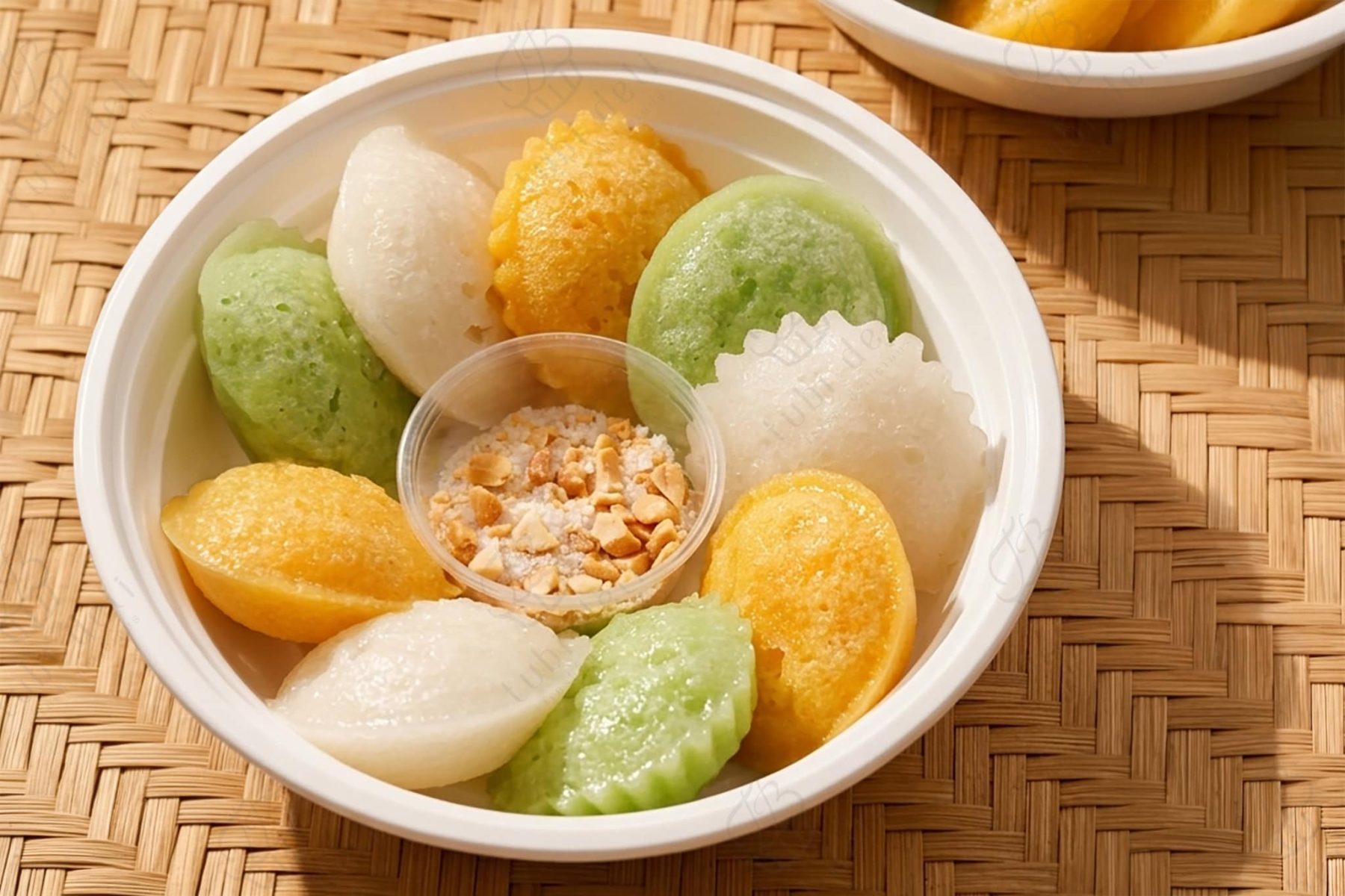 Bánh bò hấp rễ tre